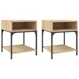 Berkfield Home Bedside Tables 2 pcs Sonoma Oak 40x41x50 cm Engineered Wood in Brown - Size: 40 x 41 x 50 cm - thumbnail 1