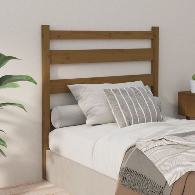 Berkfield Home Bed Headboard Honey Brown 81x4x100 cm Solid Wood Pine - Size: 81 x 4 x 100 cm - image 1