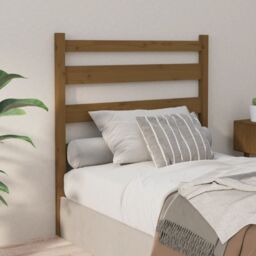 Berkfield Home Bed Headboard Honey Brown 81x4x100 cm Solid Wood Pine - Size: 81 x 4 x 100 cm - thumbnail 1