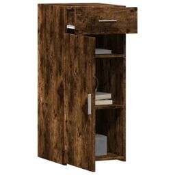 Berkfield Home Sideboard Smoked Oak 40x42.5x93 cm Engineered Wood in Brown - thumbnail 3