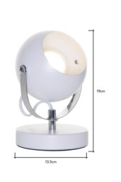BHS Lighting Rowan Eyeball Table Lamp in White - thumbnail 5