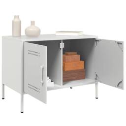 Berkfield Home TV Cabinets 2 pcs White 68x39x50.5 cm Steel - thumbnail 5