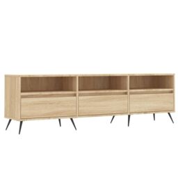 Berkfield Home TV Cabinet Sonoma Oak 150x30x44.5 cm Engineered Wood in Brown - thumbnail 2