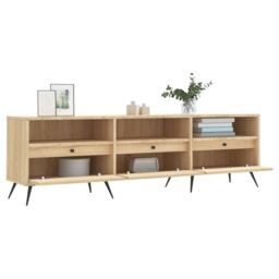 Berkfield Home TV Cabinet Sonoma Oak 150x30x44.5 cm Engineered Wood in Brown - thumbnail 4