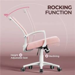 KORVIXA Office Ergonomic Computer Chair in Pale Pink - Size: 100 cm x 100 cm - thumbnail 3