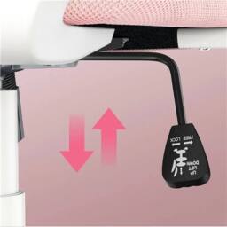 KORVIXA Office Ergonomic Computer Chair in Pale Pink - Size: 100 cm x 100 cm - thumbnail 5