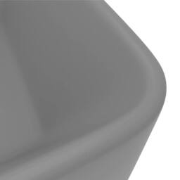 Berkfield Home Luxury Wash Basin Matt Light Grey 41x30x12 cm Ceramic - Size: 41 x 30 x 12 cm - thumbnail 5