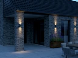 Nordlux Modern Outdoor Wall Light Black Aluminium GU10 Weatherproof - Mains Powered, IP54 - thumbnail 5