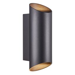 Nordlux Modern Outdoor Wall Light Black Aluminium GU10 Weatherproof - Mains Powered, IP54 - thumbnail 1