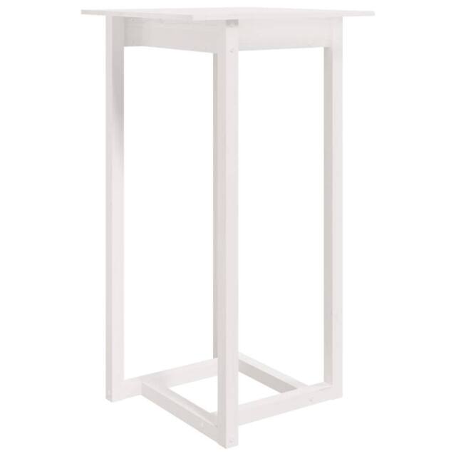 Berkfield Home Bar Table White 60x60x110 cm Solid Wood Pine - Size: 60 x 60 x 110 cm - image 1