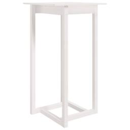 Berkfield Home Bar Table White 60x60x110 cm Solid Wood Pine - Size: 60 x 60 x 110 cm - thumbnail 1