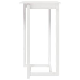 Berkfield Home Bar Table White 60x60x110 cm Solid Wood Pine - Size: 60 x 60 x 110 cm - thumbnail 3
