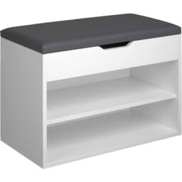 tectake Shoe Rack Jasmina in White - thumbnail 1