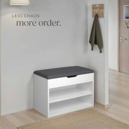 tectake Shoe Rack Jasmina in White - thumbnail 7
