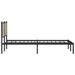 Berkfield Home Metal Bed Frame without Mattress Sonoma Oak 160x200 cm in Brown - thumbnail 6