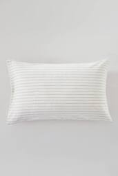 The Linen Consultancy Lazy Linens Slouchie Stripe Duvet Cover Set in Natural - Size: Double - thumbnail 4