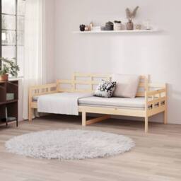 Berkfield Home Beautiful Day Bed Solid Wood Pine 80x200 cm in Natural - thumbnail 8
