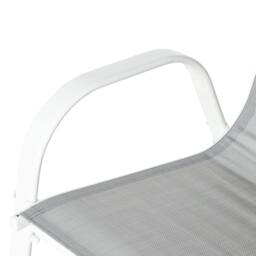 Wyld Haus Niseso 6 Seater Outdoor Dining Set White Metal Light Grey Mesh - thumbnail 9