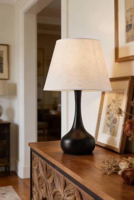 Living and Home Modern Table Lamp in Black - image 1