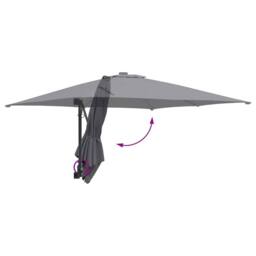 Berkfield Home Outdoor Umbrella Anthracite Polyester, Powder-Coated Steel Large in Charcoal - thumbnail 8