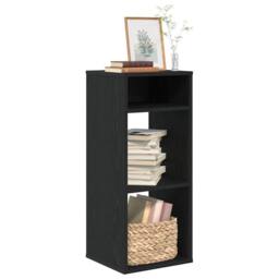 Berkfield Home Book Cabinet Black 34x31x80 cm Engineered Wood - Size: 34 x 31 x 80 cm - thumbnail 2
