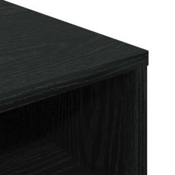 Berkfield Home Book Cabinet Black 34x31x80 cm Engineered Wood - Size: 34 x 31 x 80 cm - thumbnail 7