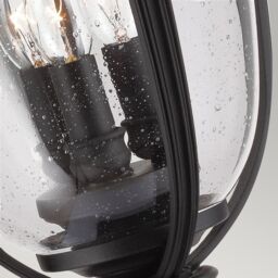 Netlighting English Bridle 3 Light Large Outdoor Pedestal Light Black IP44 E14 - thumbnail 3