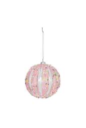 KDMD Pink Sequin Bauble 10cm Christmas Ornament - thumbnail 2