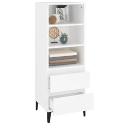 Berkfield Home Highboard White 40x36x110 cm Engineered Wood - Size: 40 x 36 x 110 cm - thumbnail 7