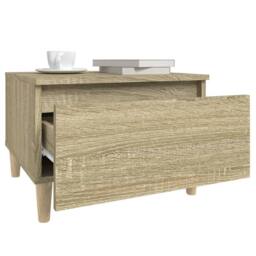 Berkfield Home Side Table Sonoma Oak 50x46x35 cm Engineered Wood in Light Brown - Size: 50 x 46 x 35 cm - thumbnail 5