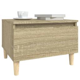 Berkfield Home Side Table Sonoma Oak 50x46x35 cm Engineered Wood in Light Brown - Size: 50 x 46 x 35 cm - thumbnail 4