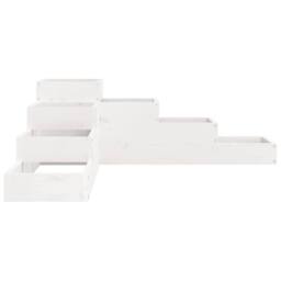 Berkfield Home Garden Planter 4-Tier 106x104.5x36 cm White Solid Wood Pine - thumbnail 5