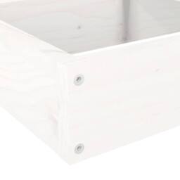 Berkfield Home Garden Planter 4-Tier 106x104.5x36 cm White Solid Wood Pine - thumbnail 7