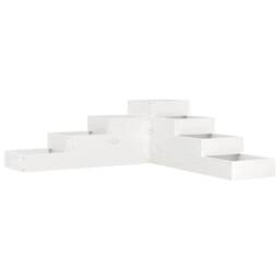 Berkfield Home Garden Planter 4-Tier 106x104.5x36 cm White Solid Wood Pine