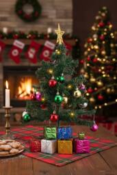 Living and Home 50cm Christmas Tree with Lights, Star Top & Ball Matching Gift Boxes - thumbnail 2
