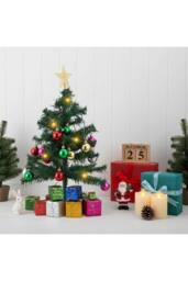Living and Home 50cm Christmas Tree with Lights, Star Top & Ball Matching Gift Boxes - thumbnail 4