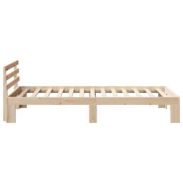 Berkfield Home Natural Pine Wood Bed Frame Natural Solid Pine wood 100 x 200 cm in Light Brown - thumbnail 6