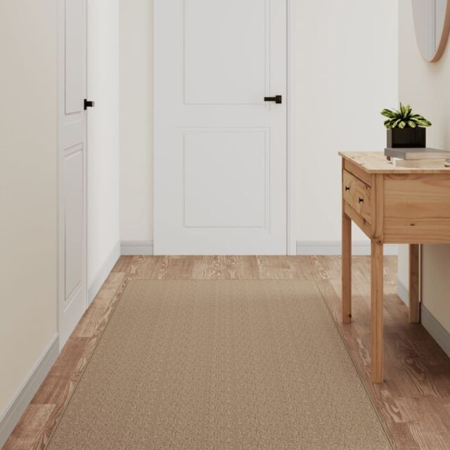 Berkfield Home Carpet Runner Sisal Look Sand 80x400 cm in Brown - Size: 100 cm diameter