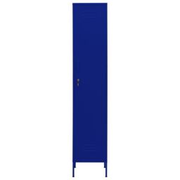 Berkfield Home Locker Cabinet Navy Blue 35x46x180 cm Steel - Size: 35 x 46 x 180 cm - thumbnail 3
