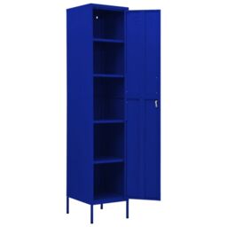 Berkfield Home Locker Cabinet Navy Blue 35x46x180 cm Steel - Size: 35 x 46 x 180 cm - thumbnail 6