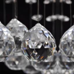 Berkfield Home Gorgeous White Ceiling Lamp with Glittering Glass Crystal Beads 8 in Silver - thumbnail 7