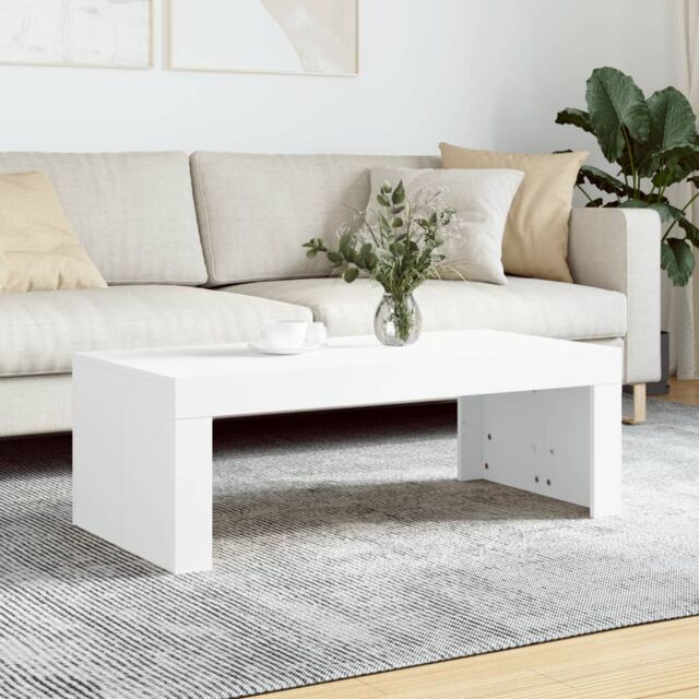 Berkfield Home Coffee Table White 102x50x36 cm Engineered Wood - Size: 102 x 50 x 36 cm - image 1