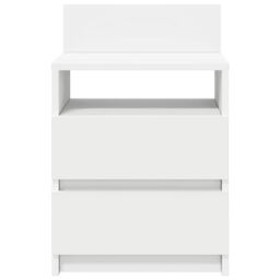 Berkfield Home Bedside Cabinets 2 pcs with 2 Drawers White 40x33x60 cm - Size: 40 x 33 x 60 cm - thumbnail 4