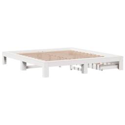 Berkfield Home Full Bed Frame without Mattress White 180x200 cm Super King Solid - thumbnail 8