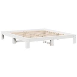 Berkfield Home Full Bed Frame without Mattress White 180x200 cm Super King Solid - thumbnail 5
