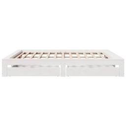 Berkfield Home Full Bed Frame without Mattress White 180x200 cm Super King Solid - thumbnail 7