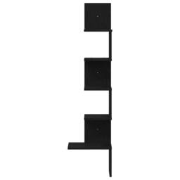 Berkfield Home Wall Corner Shelf Black 32x32x127, 5 cm Engineered Wood - thumbnail 4