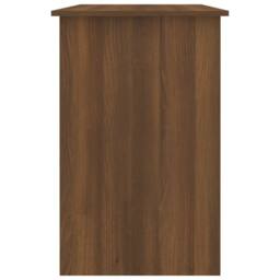 Berkfield Home Desk Brown Oak 100x50x76 cm Engineered Wood - Size: 100 x 50 x 76 cm - thumbnail 8