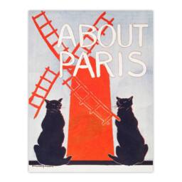 Artery8 Edward Penfield Framed Wall Art Print About Paris Travel Book Cover in Red - Size: A4 - thumbnail 3