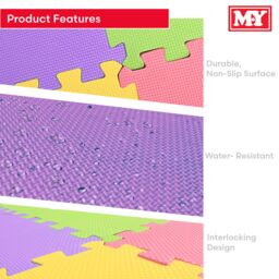 M.Y Interlocking EVA Foam Baby Play Mats 9 Piece Pack - Size: 9 Pack - thumbnail 4